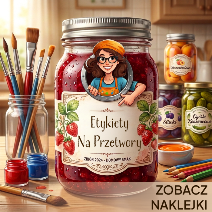 personalizowane etykiety na przetwory